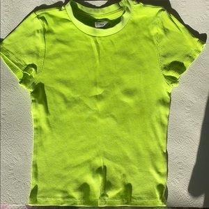TNA Lime green crop top